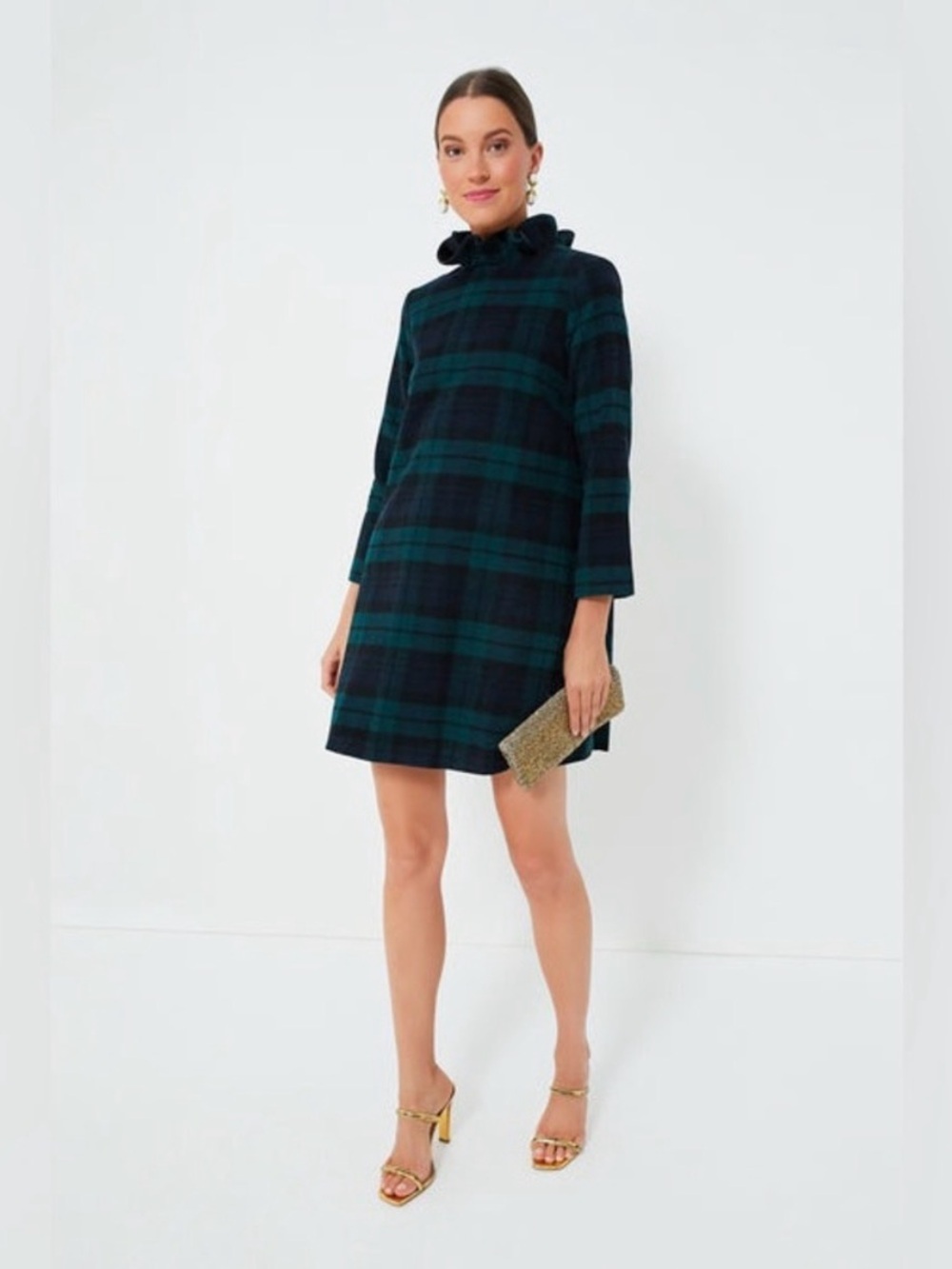 TUCKERNUCK Blackwatch Plaid Daphne Dress Size Large